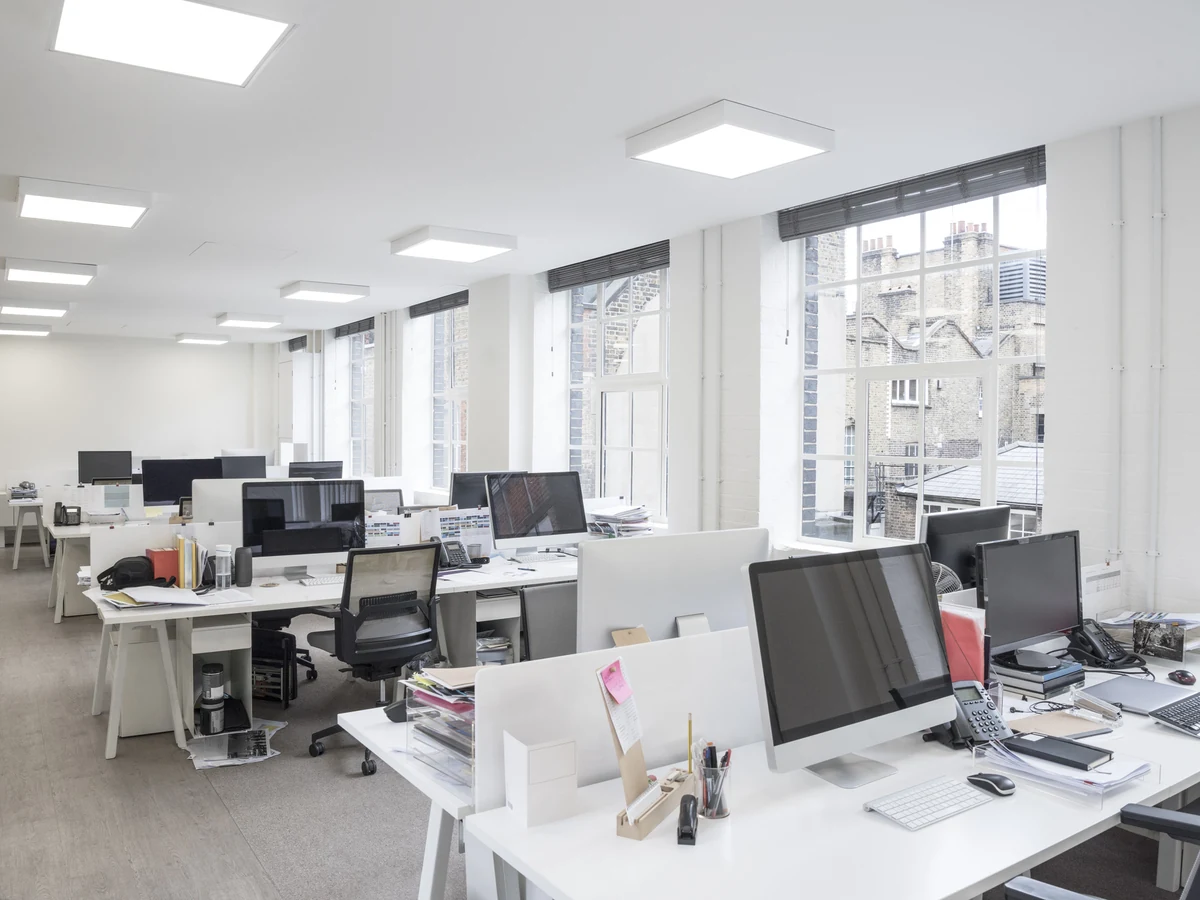 commercial-painting-bright-open-plan-bath-decorators Bright open plan office completed by Bath Decorators commercial painting team