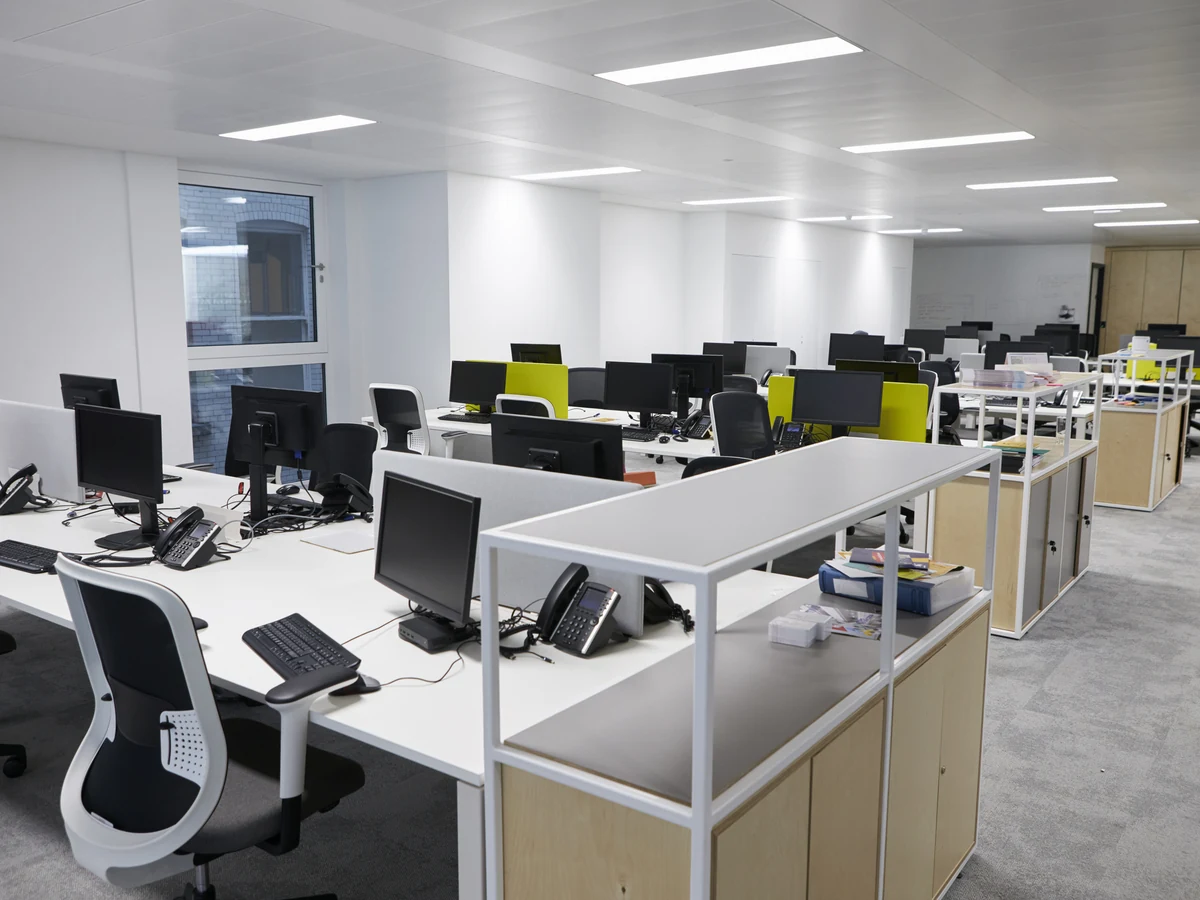 commercial-painting-empty-open-plan-bath-decorators Empty open plan office space painted by Bath Decorators commercial painters