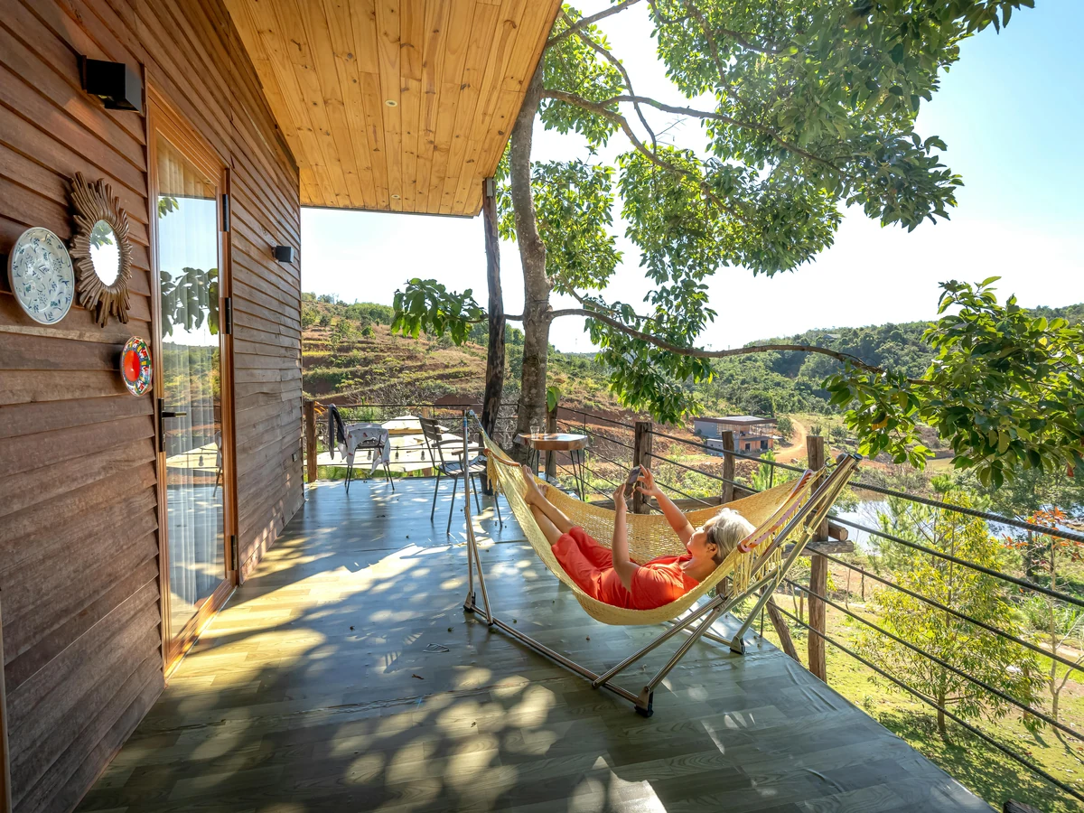 Wooden balcony deck painting in Bath — treated and painted timber decking by Bath Decorators