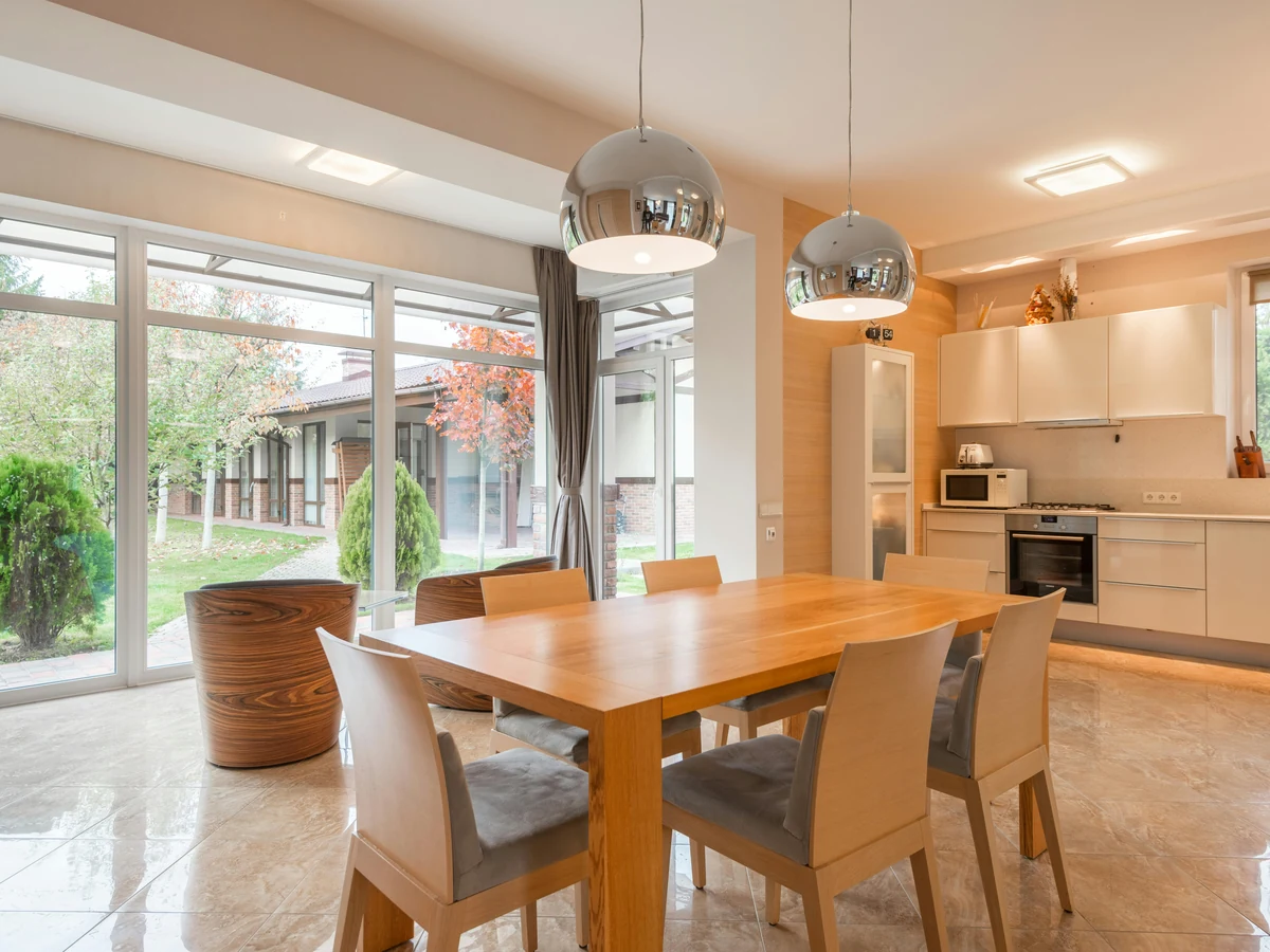 Open plan dining room painting by Bath Decorators, Bath