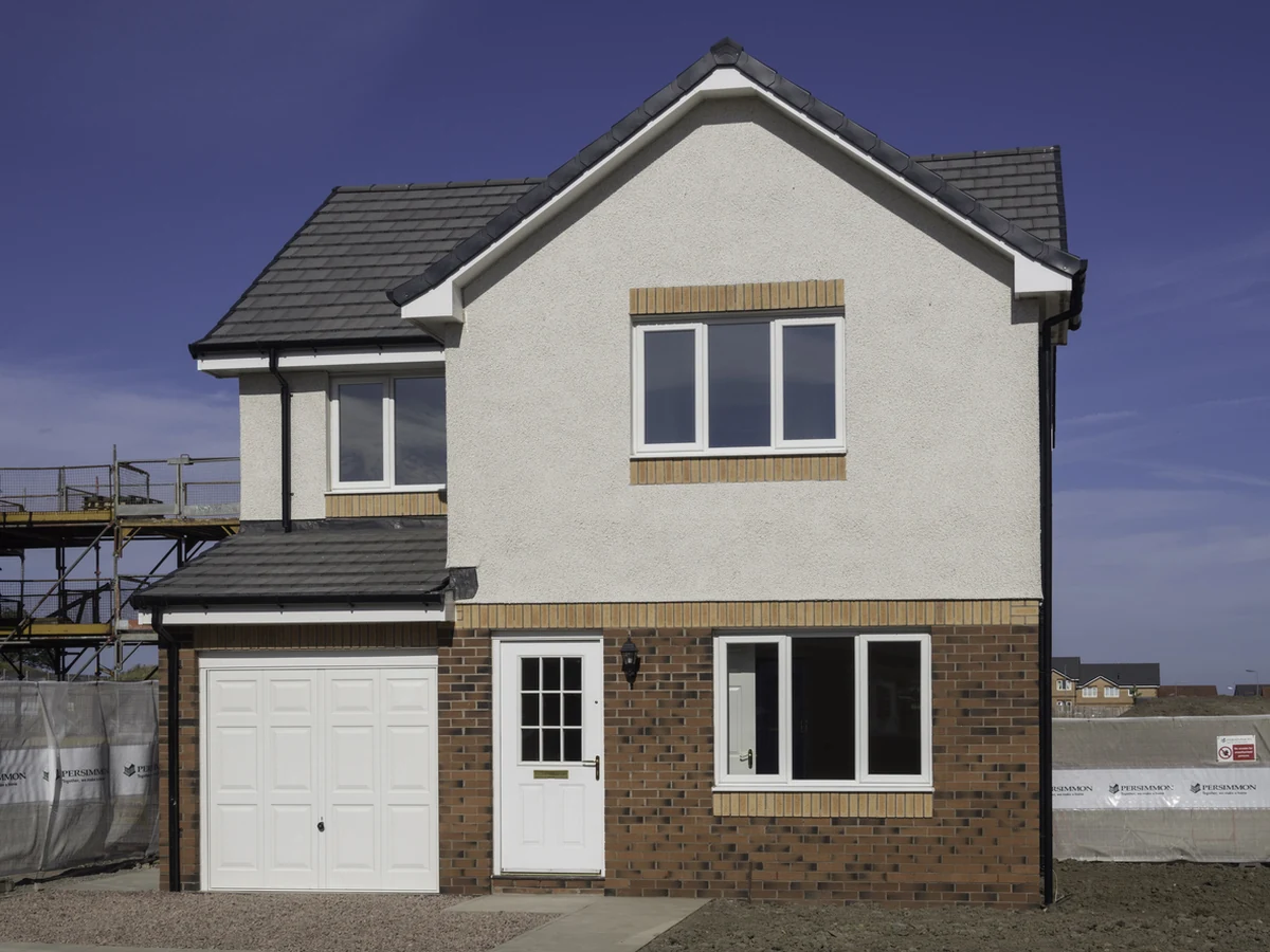 New build detached property in Bath with painted rendered exterior