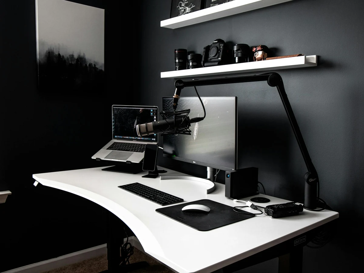 Home office painting in Bath by Bath Decorators, dark moody home office with fresh paint finish