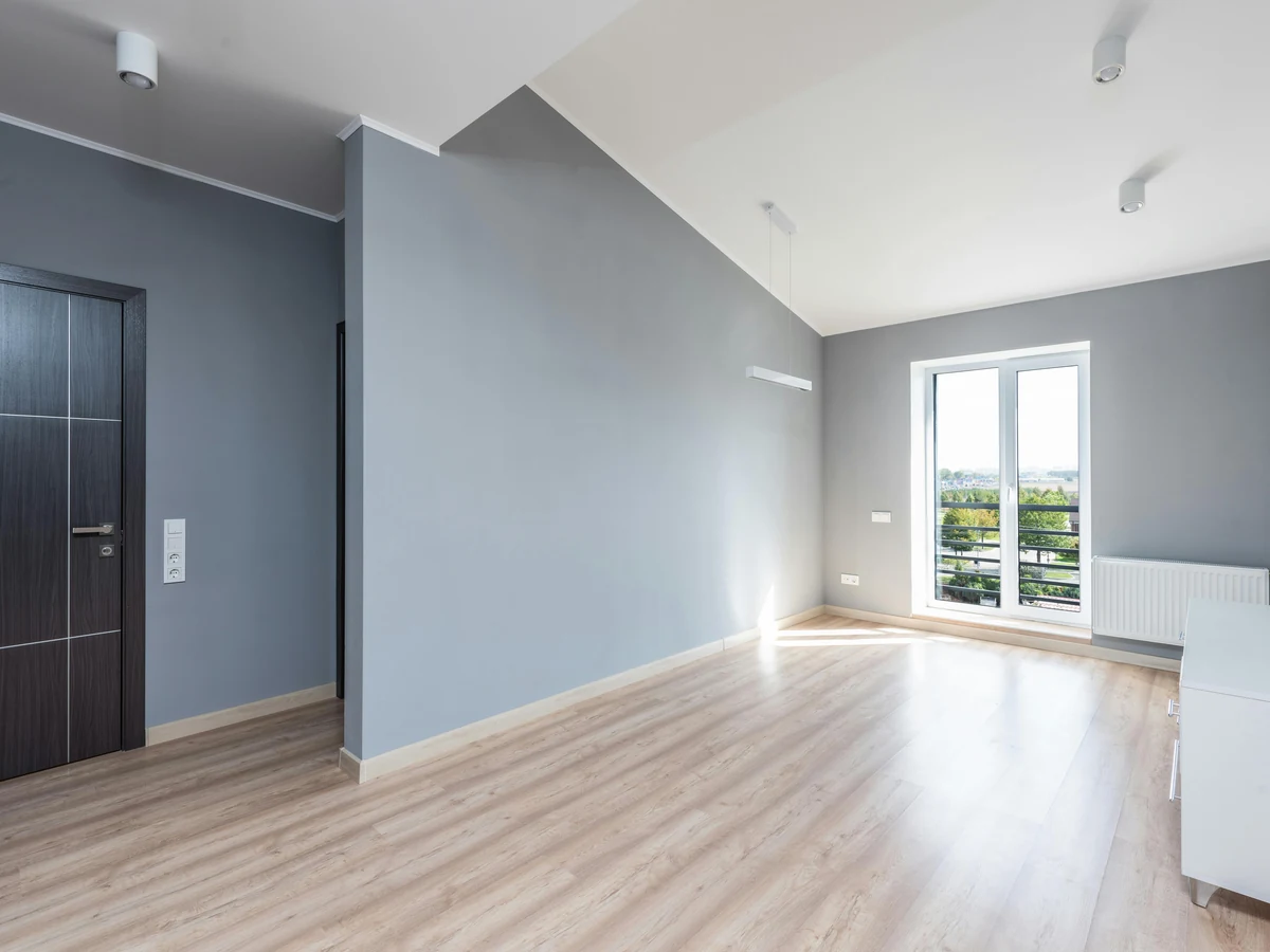 Two-tone empty room interior painting in Bath by Bath Decorators